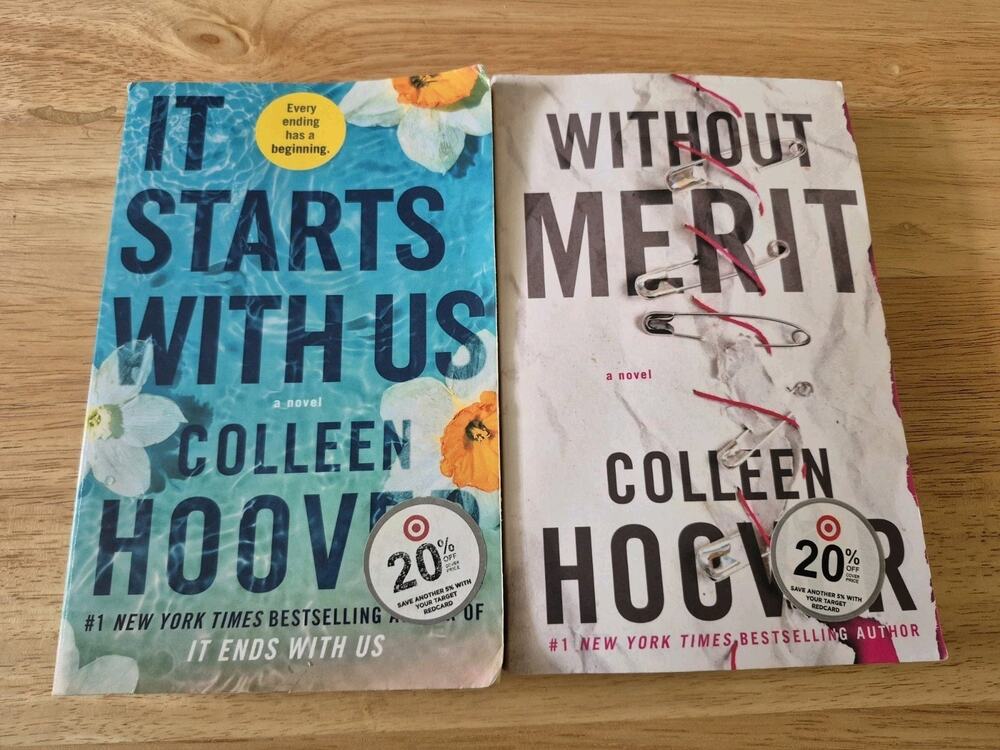 Collen Hoover Book Bundle It Starts With Us & Without Merit s33